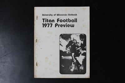 UW-Oshkosh Titan Football 1977 Preview Guide College Sports Program NCAA