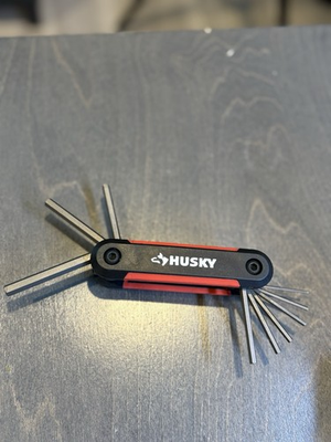 #ad Husky 9 Piece SAE Folding Hex Key Set Allen Wrench HFHKS9PC 06 Pocket Tool $10.99