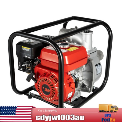 #ad 7.5HP 3000W Gas Power Semi Trash Water Pump High Pressure Garden Irrigation $309.50