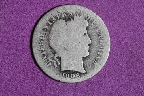 ESTATE FIND 1906 BARBER DIME #K59814