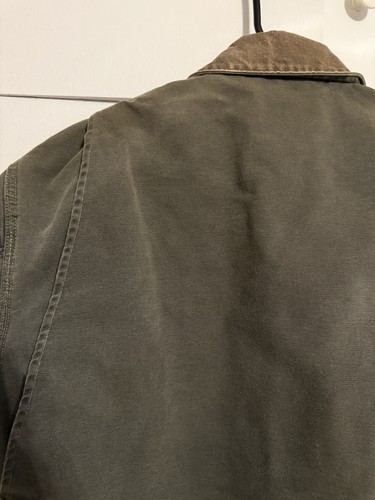 VTG Carhartt JB1266 Blanket-Lined Washed Duck Detroit Jacket, Dark Olive 1995 XL - Picture 16 of 24