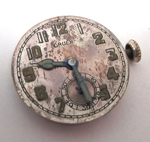 Gruen Guild Movement 15J Dial Runs Old Hands