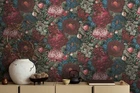 Non-woven wallpaper Michalsky roses vintage floral red green blue 39979-1 (€3.33/1sqm)