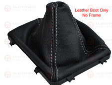 Manual Gear Shift Boot Leather Black Silver Stitch Holden Commodore VY VZ V6 V8