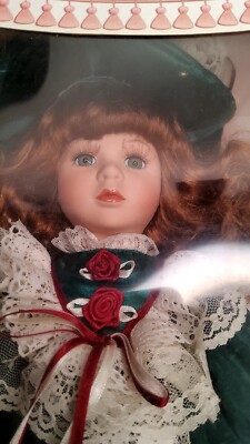 VintageCollectable Memories Genuine Porcelain Doll New In Box With