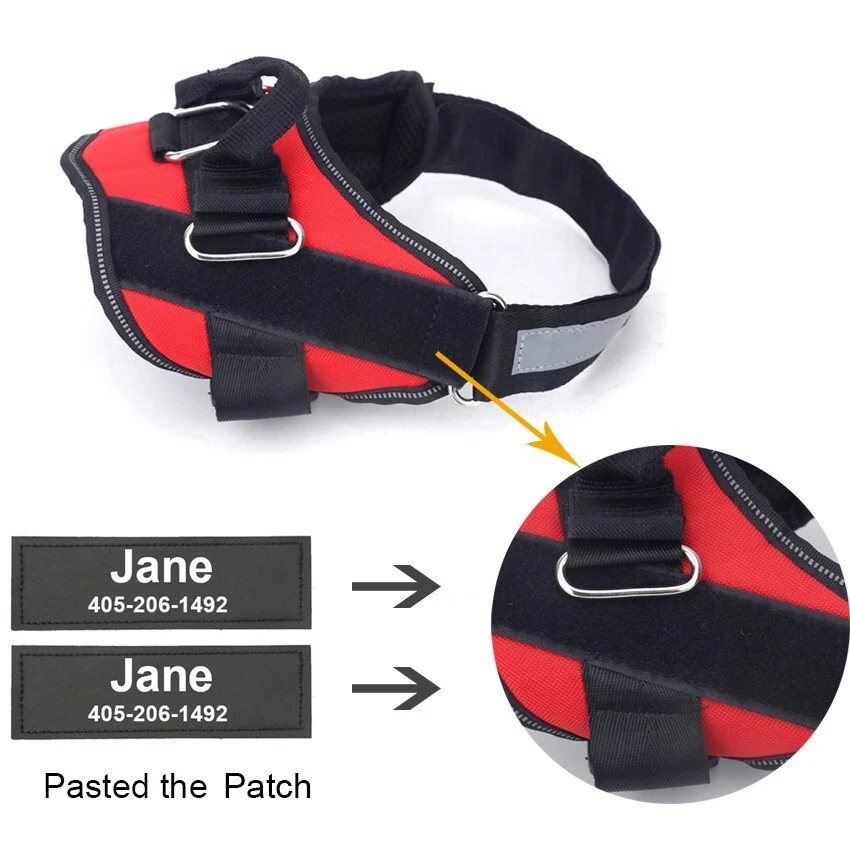 Dog Harness NO PULL Reflective Breathable Adjustable Vest ID Custom Outdoor Walk