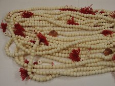 10 6x8mm Water Buffalo Bone Mala Strands India Handmade Beads Bulk Lot BV-01 