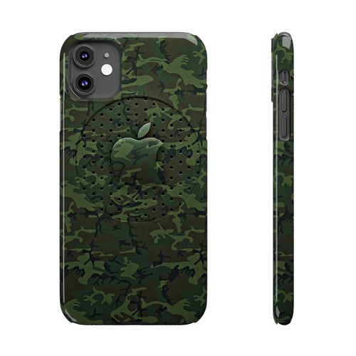 Funda delgada militar verde para iPhones, diseño camuflaje, acabado brillante - Imagen 62 de 73