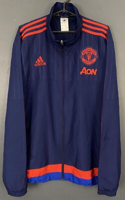 ADIDAS MEN'S FC MANCHESTER UNITED 2015/2016 TRACK JACKET SOCCER