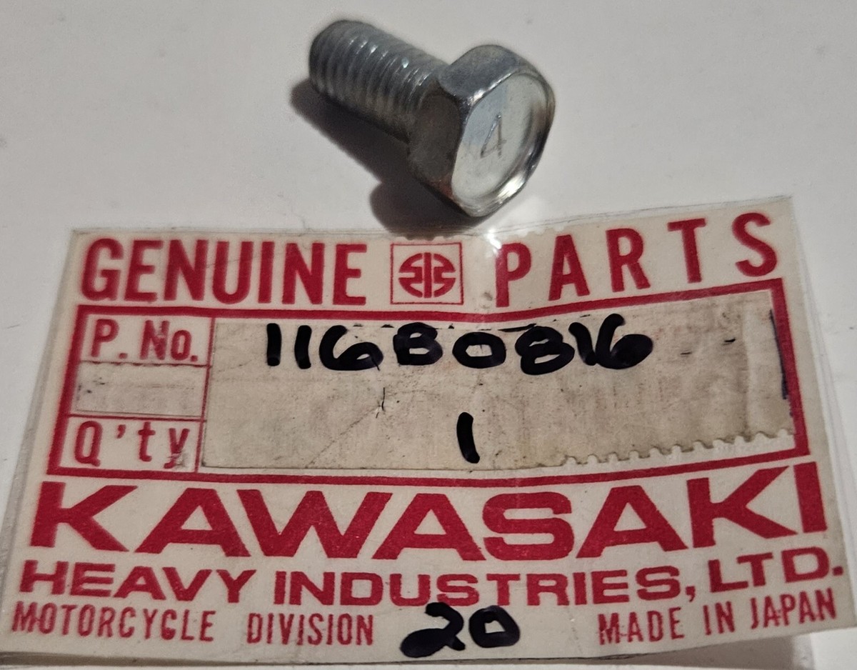 1 NOS Genuine Kawasaki A1 A7 G3 F11 MC1 S1 Upset Hex Head 8x16  