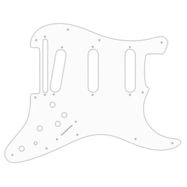 WD MUSIC USA USA PICKGUARD für FENDER® ROLAND READY STRATOCASTER® MEXICO 3Ply PG WHITE WBW