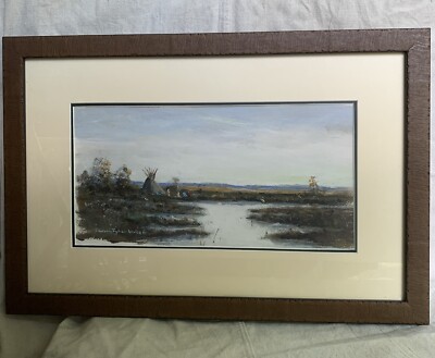 Impressionist  Christopher Willett  Oil Painting Native American Rural Landscape