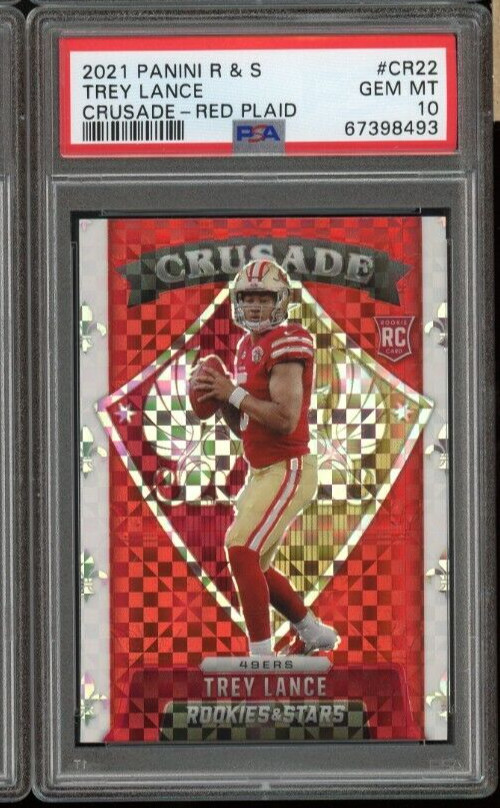 2021 Rookies & Stars #CR22 TREY LANCE Crusade Red Plaid Rookie PSA 10 GEM MINT
