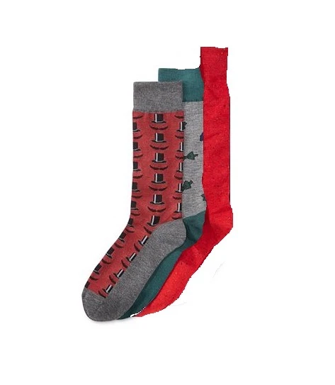 club room dress socks Club Room Men's Gray Green 4 Pair Crew Holiday Dress Socks Size 8-13