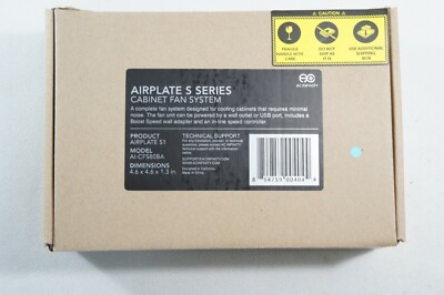AC Infinity Airplate S-Series Cabinet Fan/Wall Model AI-CFS80BA, Free 3 Day Ship