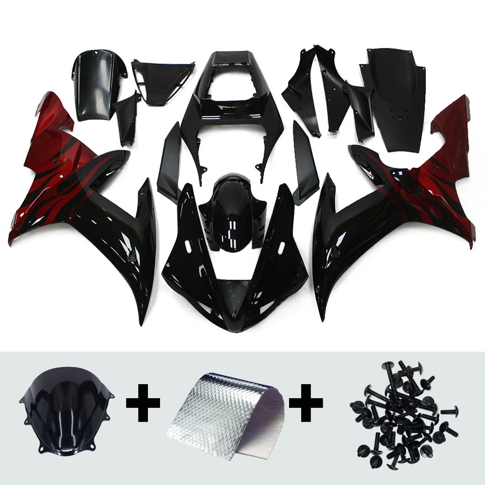 Injection Fairings Kit For 2002 2003 Yamaha YZF R1 YZF1000 ABS Plastic Bodywork - Image 3 of 4