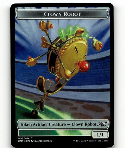 Clown Robot // Food Double-Sided Token (002/010) Unfinity Foil