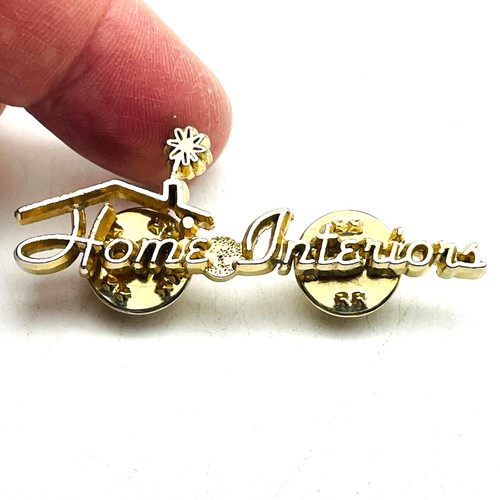 Vintage HOME INTERIORS Pin Representative Direct Sales MLM Gold Tone Decor