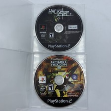 Tom Clancys Splinter Cell & Ghost Recon 2 (PlayStation 2 PS2) DISC ONLY Lot Of 2