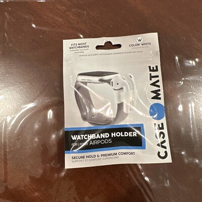 Case Mate Watchband Holder for Apple AirPods Pro AirPods 2 AirPods 1 White