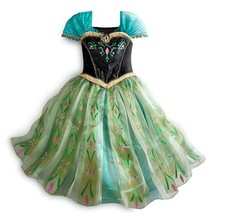 DISNEY STORE Frozen Princess Anna Deluxe Coronation Dress Costume Girl Size 9/10
