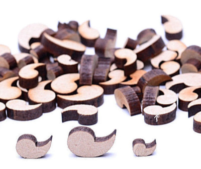 30 Holz MDF Apostroph Formen Komma Satzzeichen Rohlinge 1,2cm & 0,9cm & 0,6cm
