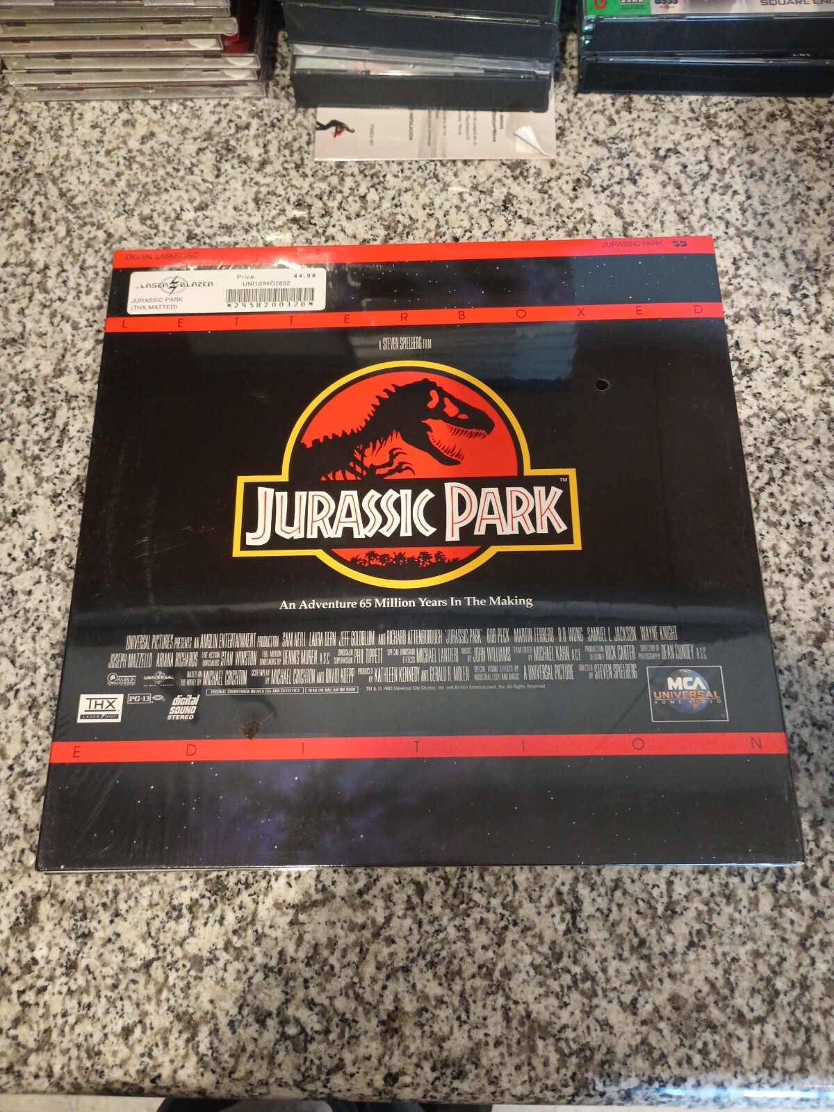 Brand New Factory Sealed Jurassic Park Letter boxed edtion Laserdisc