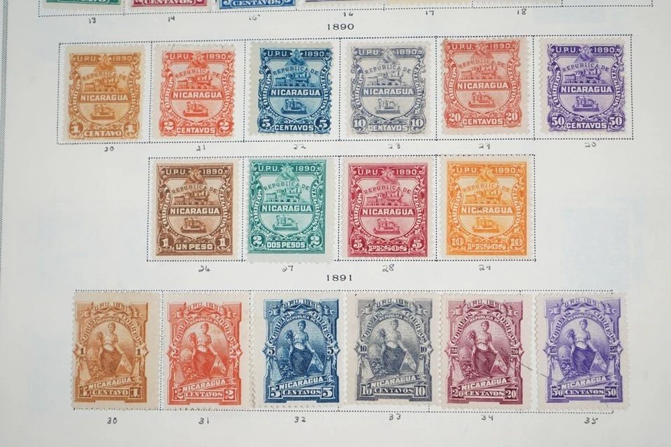 COLECCIÓN DE 1200 SELLOS NICARAGUA AÑOS 1860-70 COMO NUEVOS Y USADOS EN PÁGINAS SCOTT Foto 3 de 4