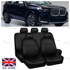 Black Car 5-Seat Covers Leather Protect Cushion For BMW X1 X2 X3 X4 X5 X6 Z3 Z4