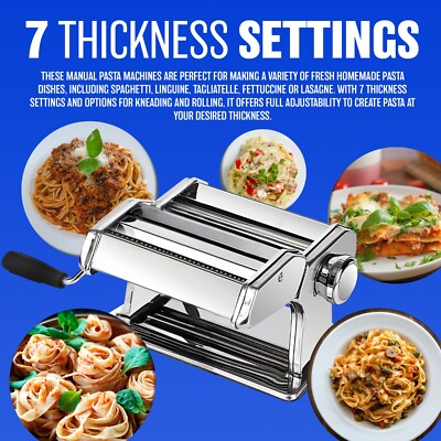 EDELSTAHL PASTA LASAGNE SPAGHETTI TAGLIATELLE RAVIOLI MASCHINE NEU