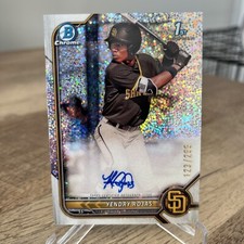 2022 Bowman Chrome Prospect Speckle Refractor /299 Yendry Rojas #CPA-YR Auto