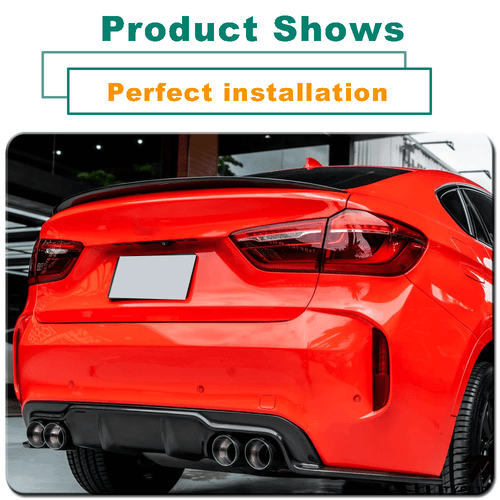 Diffusore posteriore in carbonio paraurti posteriore diffusore splitter per BMW X5M F85 2014-2019 - Foto 4 di 15