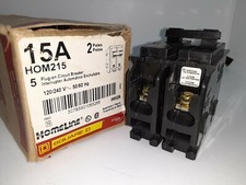 Square D HOM215 HomeLine 15 Amp 2 Pole Circuit Breaker NEW