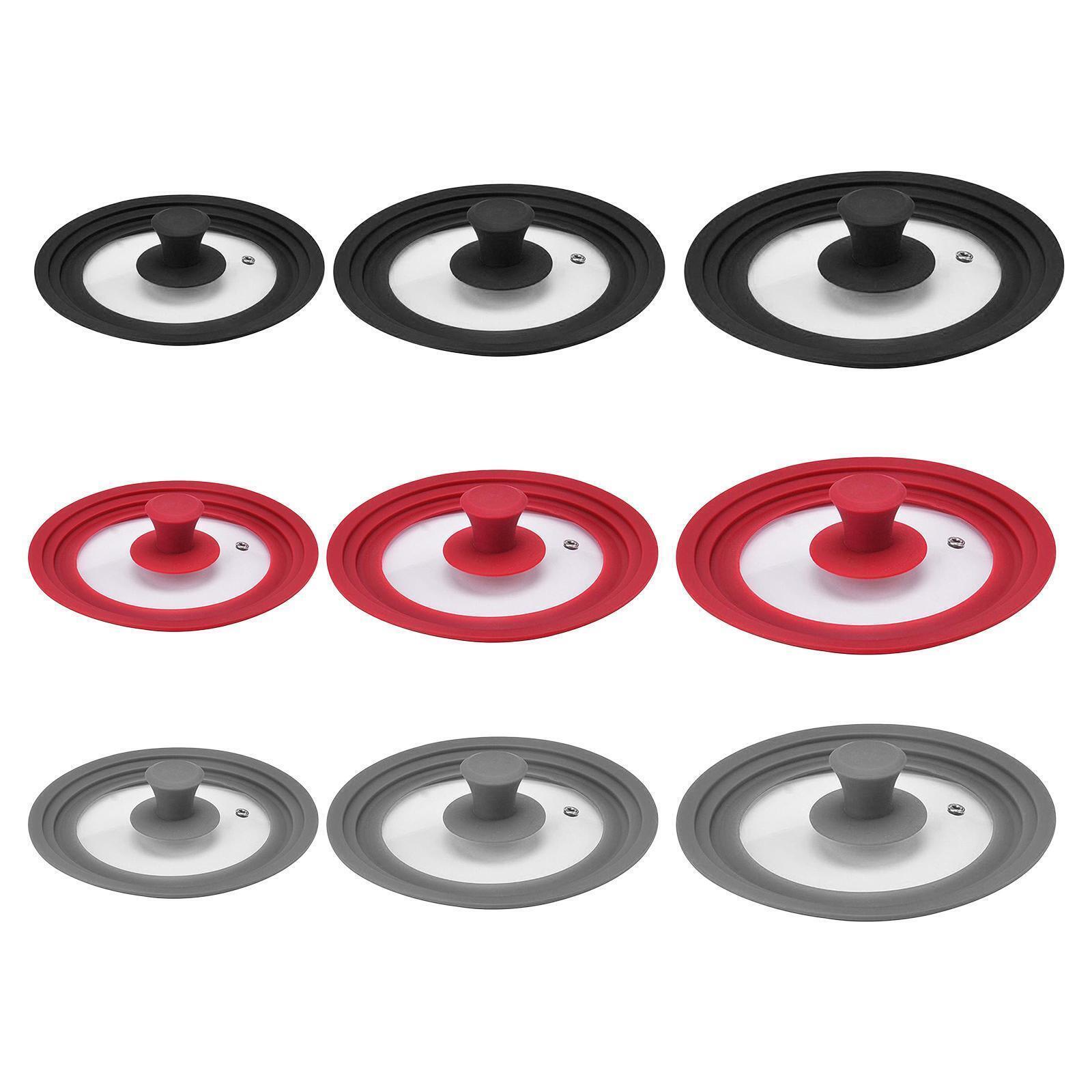 Universal Silicone Glass Lid Cover Pot Frying Pan Saucepan Round 20cm