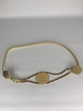 Vintage Unbranded Womens Gold Toned Stretch Hook Closure Belt Used Great