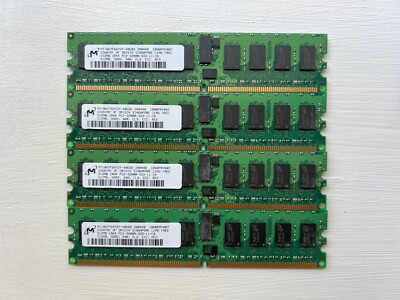 Micron 2GB (512MBx4) DDR2-400 CL3 RDIMM 240-Pin ECC Registered Memory Modules