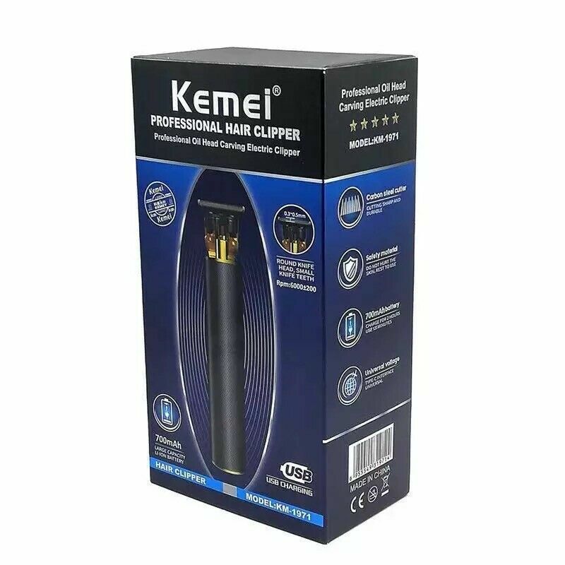 Kemei Professional Beard Trimmer T-Blade Hair Clipper Barber Cordless
