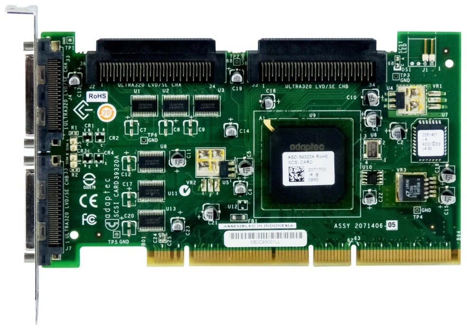 Adaptec ASC-39320A ULTRA320 SCSI Pci-X Normal Profile 2x U320 Vhdci 68-PIN - Image 2 of 2