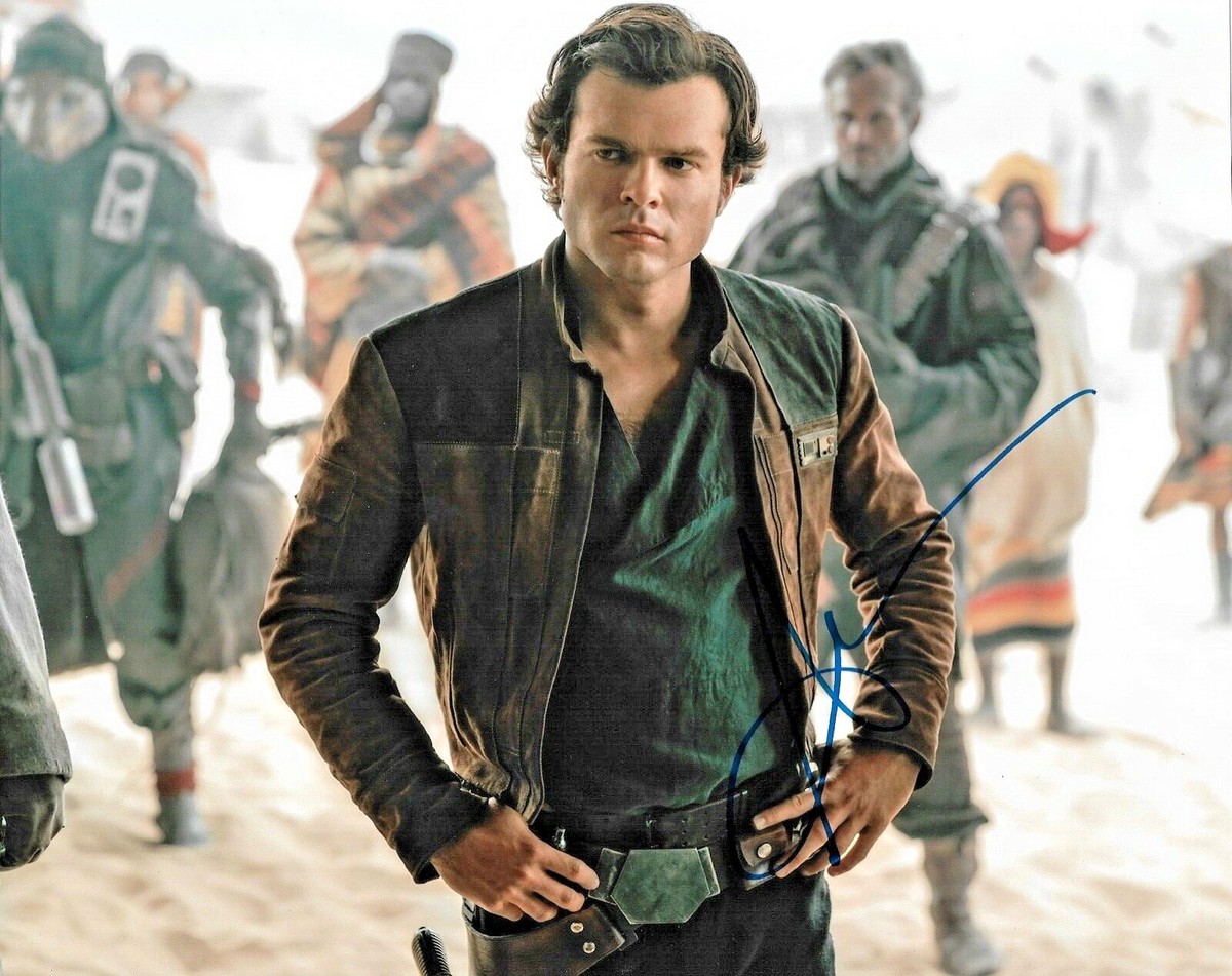 Alden Ehrenreich Star Wars Han SOLO Movie Signed Auto 8x10 Photo W