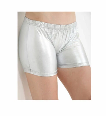 Womens Ladies Metallic Wet Look Hot Pants Short Shiny Disco Party PU Mini Shorts