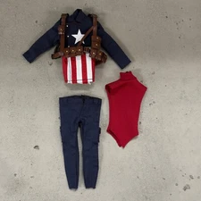 PB-CAPTN-SET: 1/12 Classic Captain America outfit set for 6" Nota NT-01 ML Body