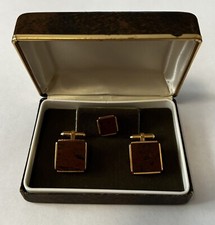 Vintage Hayward Cufflinks with Tieback In Case