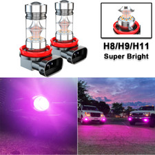 2x H11 Led Headlight Super Bright Bulb Kit Highlow Beam Pink Purple Fog Light