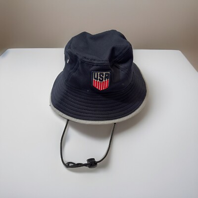 New Era Navy Blue Blank Bucket Hat Drawcord One Size Fits Most