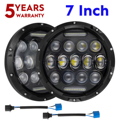 For Suzuki Samurai SJ410 7 inch LED Round Headlights Pair DRL High/Low Beam US