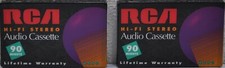 RCA Hi-Fi Stereo Audio Cassette 90 Minute - Lot of 2 Tapes - New/Sealed