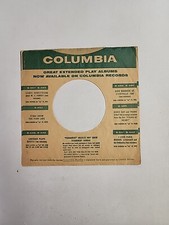 45 RPM 7" RECORD SLEEVES CO. SLEEVE 1 PACK SEE PHOTOS - Columbia SLV165 