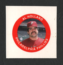 1984 Fun Foods Buttons Cardboard Proof, Al Holland – Philadelphia Phillies A2767
