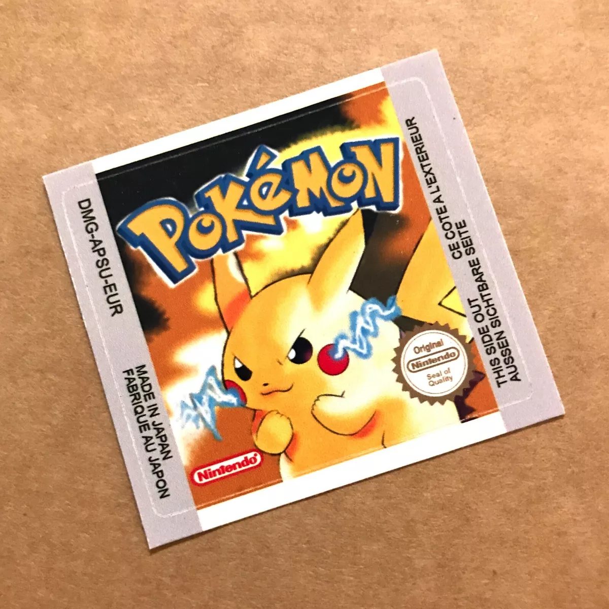 Gameboy Pokemon Red Version Replacement Label Decal Sticker Nintendo  Cartridge Choose Glossy or Metallic variation