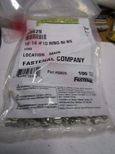 16-14 AWG 10 Stud Non-Insulated Butted Seam Ring Terminal QTY 100